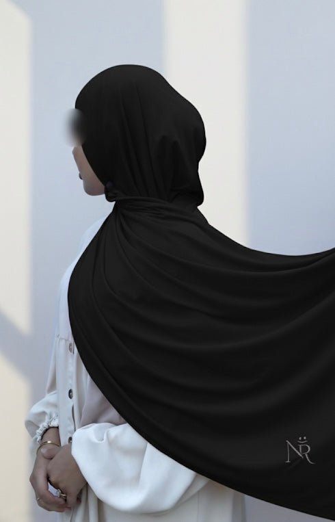 Premium jersey hijab|Onyx